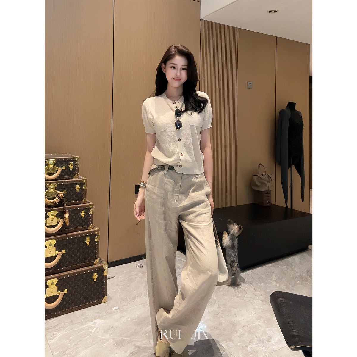 Short‑Sleeve Knit Cardigan
