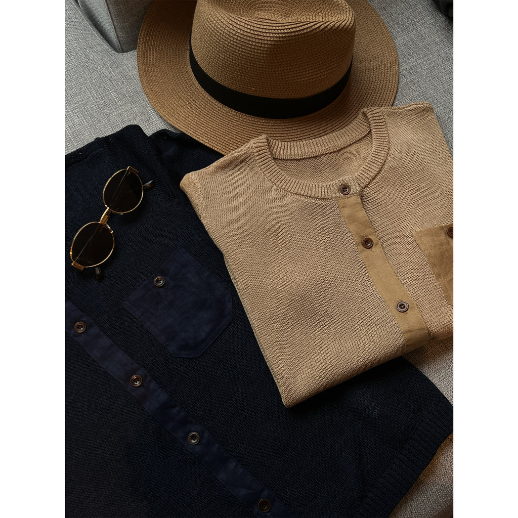 Crew Neck Knit Cardigan | Button‑Down Old‑Money Versatile Top | RUIJIN by RQFashion