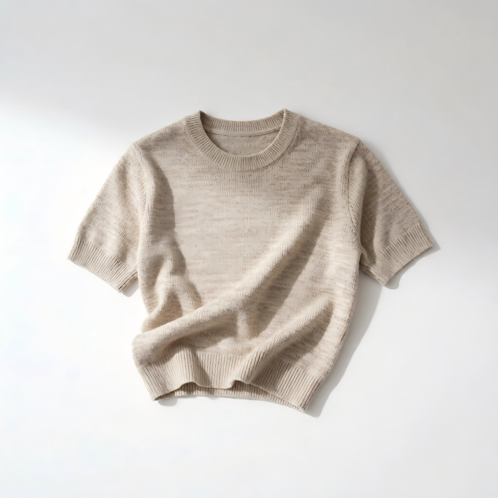 RUIJIN beige oat knit top, product detail