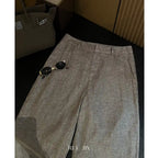 Italian-Tailored High-Waist Straight-Leg Trousers