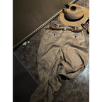 High-Waist Straight-Leg Trousers with Pockets
