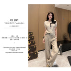 Short‑Sleeve Knit Cardigan